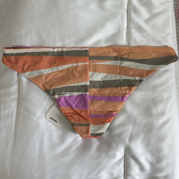 NWT Prana Gemma Reversible Cheeky Low Rise Bikini Swim Bottoms in Waves Stripes - Picture 6 of 8
